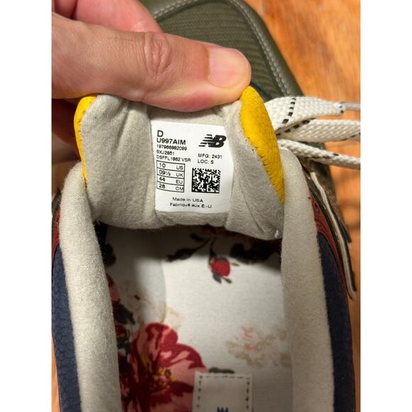 Aime Leon Dore x New Balance 997 Made in USA Dark Moss Angora Size 10 OG - Picture 2 of 6